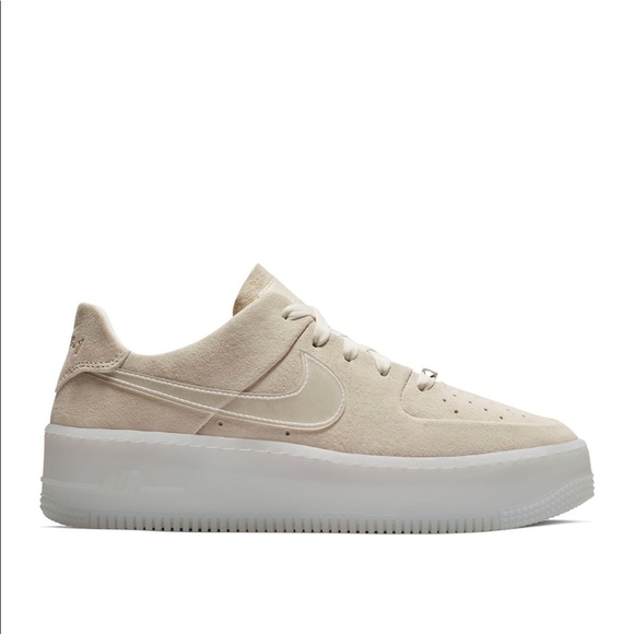 nike air force beige suede